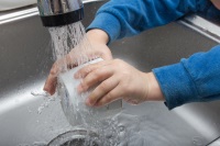 Washing a mug
